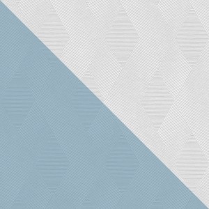 Weiße, matte Rauten Tapete zum Überstreichen. PROFHOME Vliestapete mit Grafik Muster.
