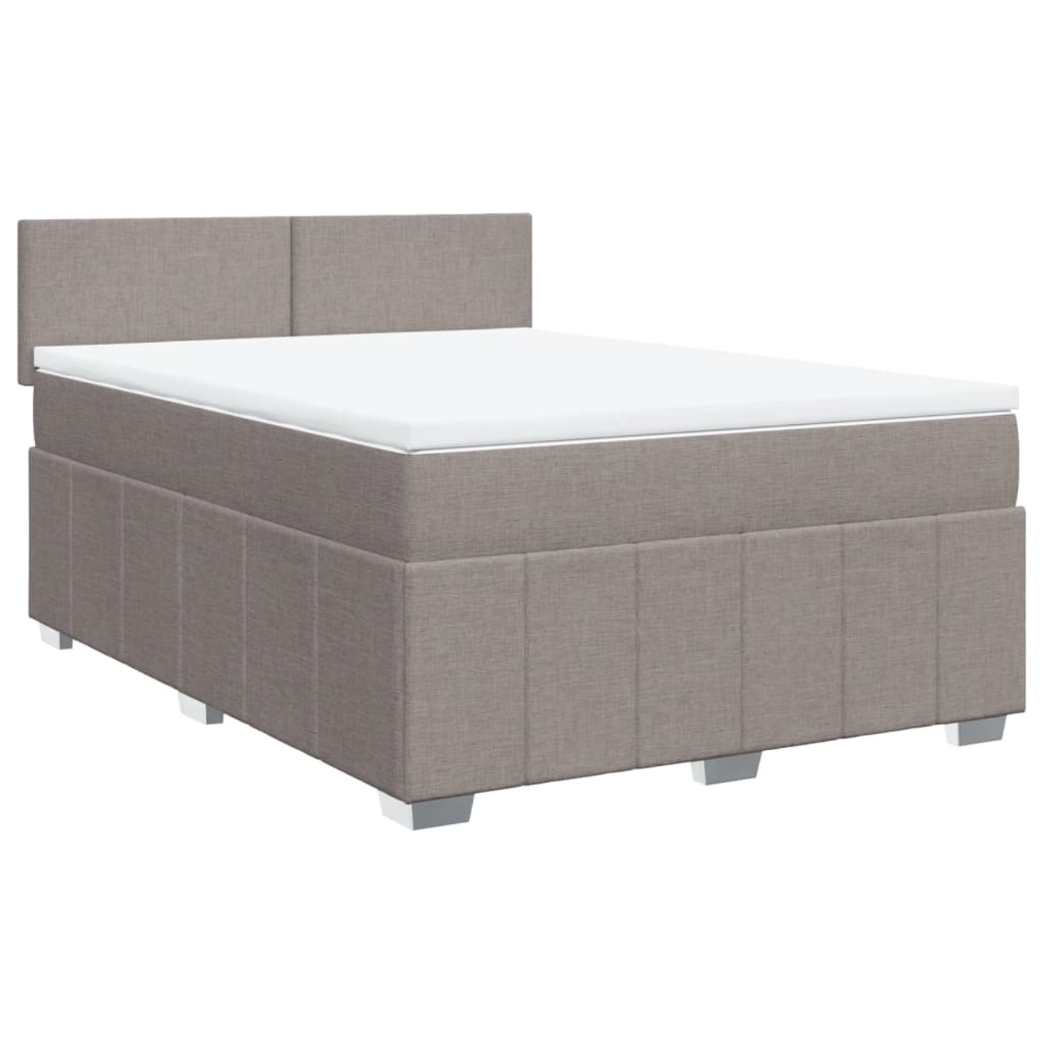 vidaXL Boxspringbett mit Matratze Taupe 140x200 cm Stoff 3287088 günstig online kaufen