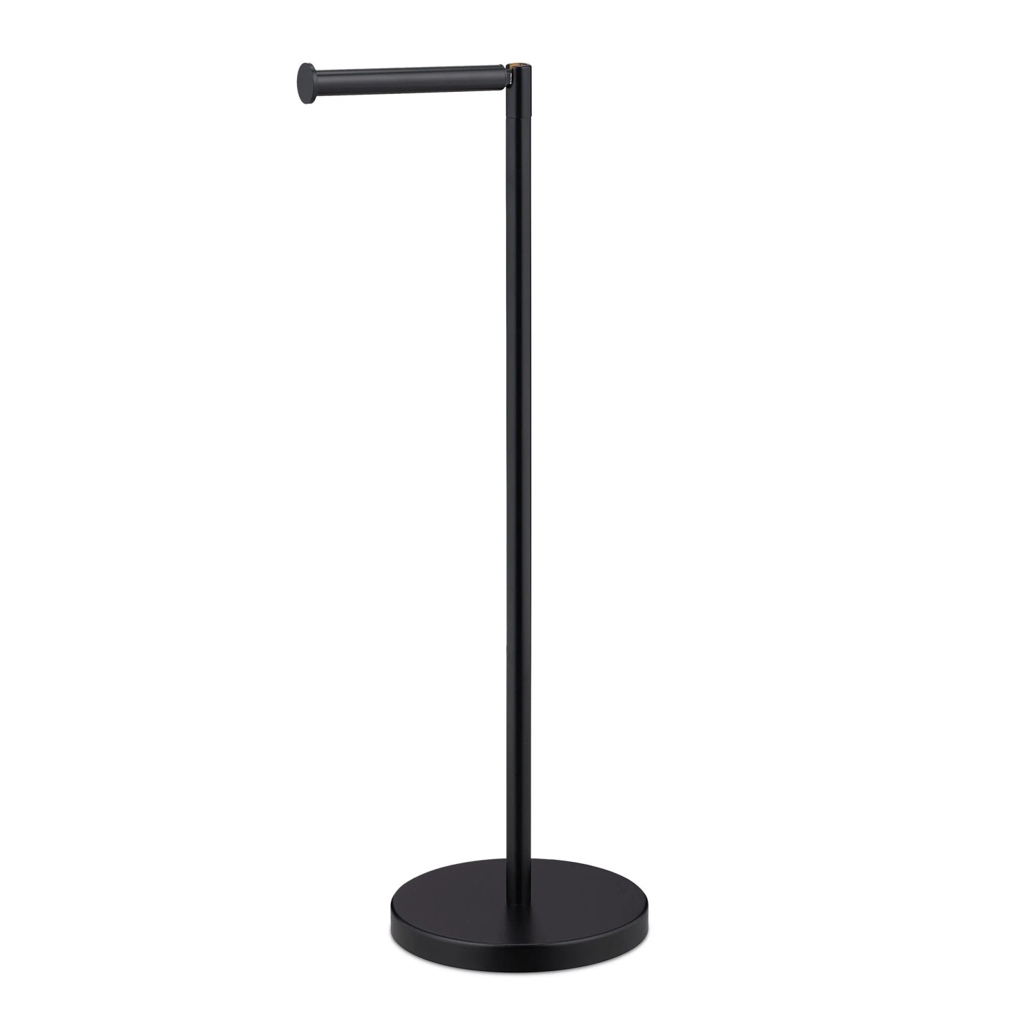 Relaxdays Toilettenpapierhalter Eisen Schwarz Freistehend 57 cm x 21,5 cm x 16,5 cm 1,1 kg
