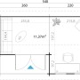 Grundriss Lasita Holz-Gartenhaus Riverside: 540x357,1cm, 11,37m² Fläche.