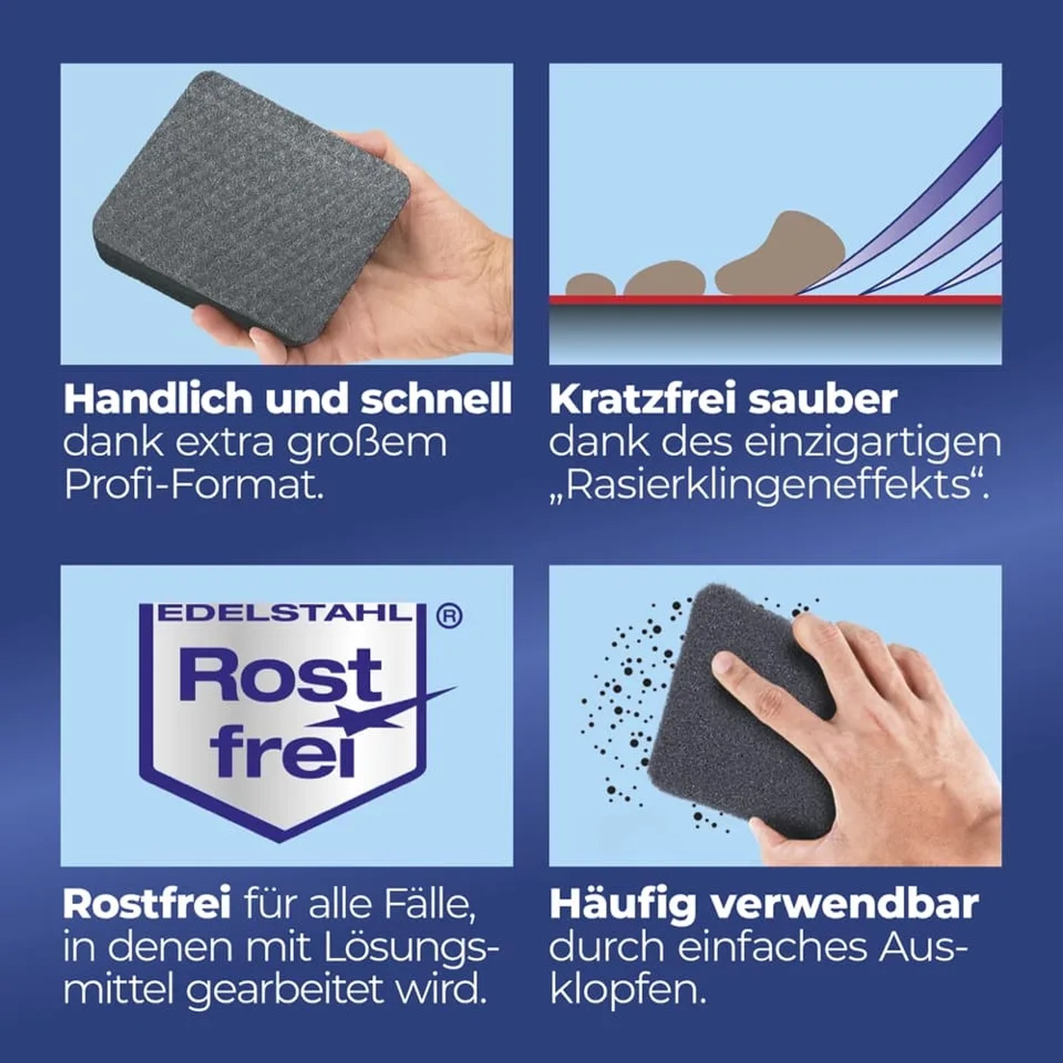 RAKSO Schwämme Glas Intensivreiniger 4 x 1 Stück_3