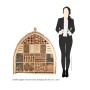 Großes, zweigeteiltes Kobolo Insektenhotel LUXURY XXL aus Holz, mit Größenvergleich.