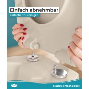 Calmwaters WC-Sitz Premium Pergamon, abnehmbar zur Reinigung. WC-Sitze mit Absenkautomatik.