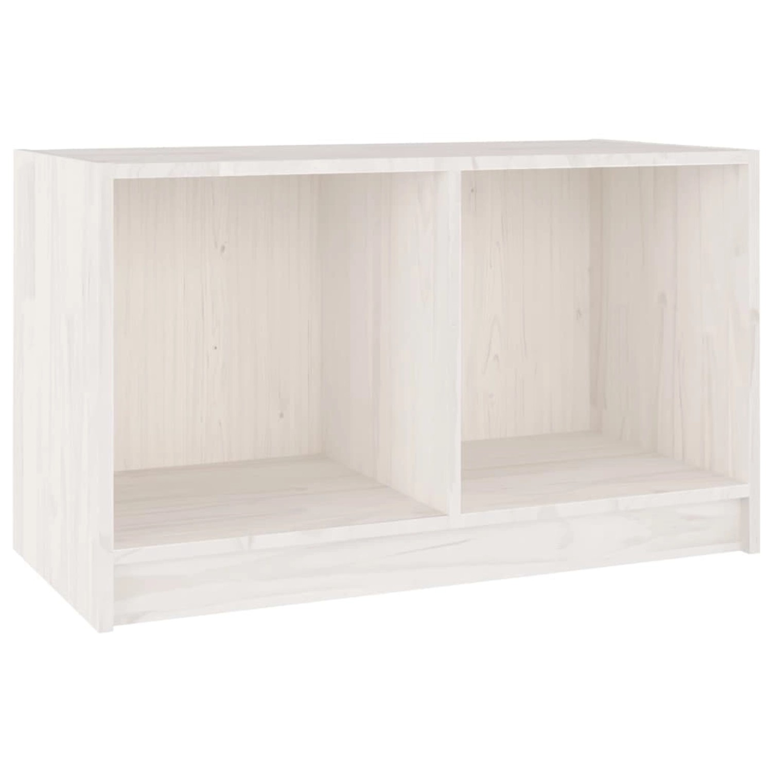 vidaXL TV-Schrank Weiß 70x33x42 cm Massivholz Kiefer 809943