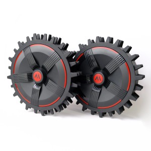 Mova Off-Road Räder für Mähroboter, Set mit Radkappen und Muttern für bessere Traktion.