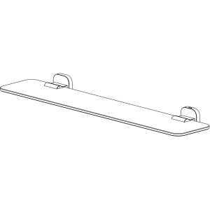 Tiger Ablage Ramos Chrom, Wandablage für Badaccessoires, verchromter Edelstahl.