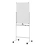 Costway Doppelseitiges Mobiles Whiteboard mit Rollen Weiß 60 x 90 cm