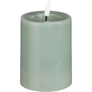 Luca Lighting LED-Kerze, grün, 10 cm, mit Timer und warmweißem Licht.
