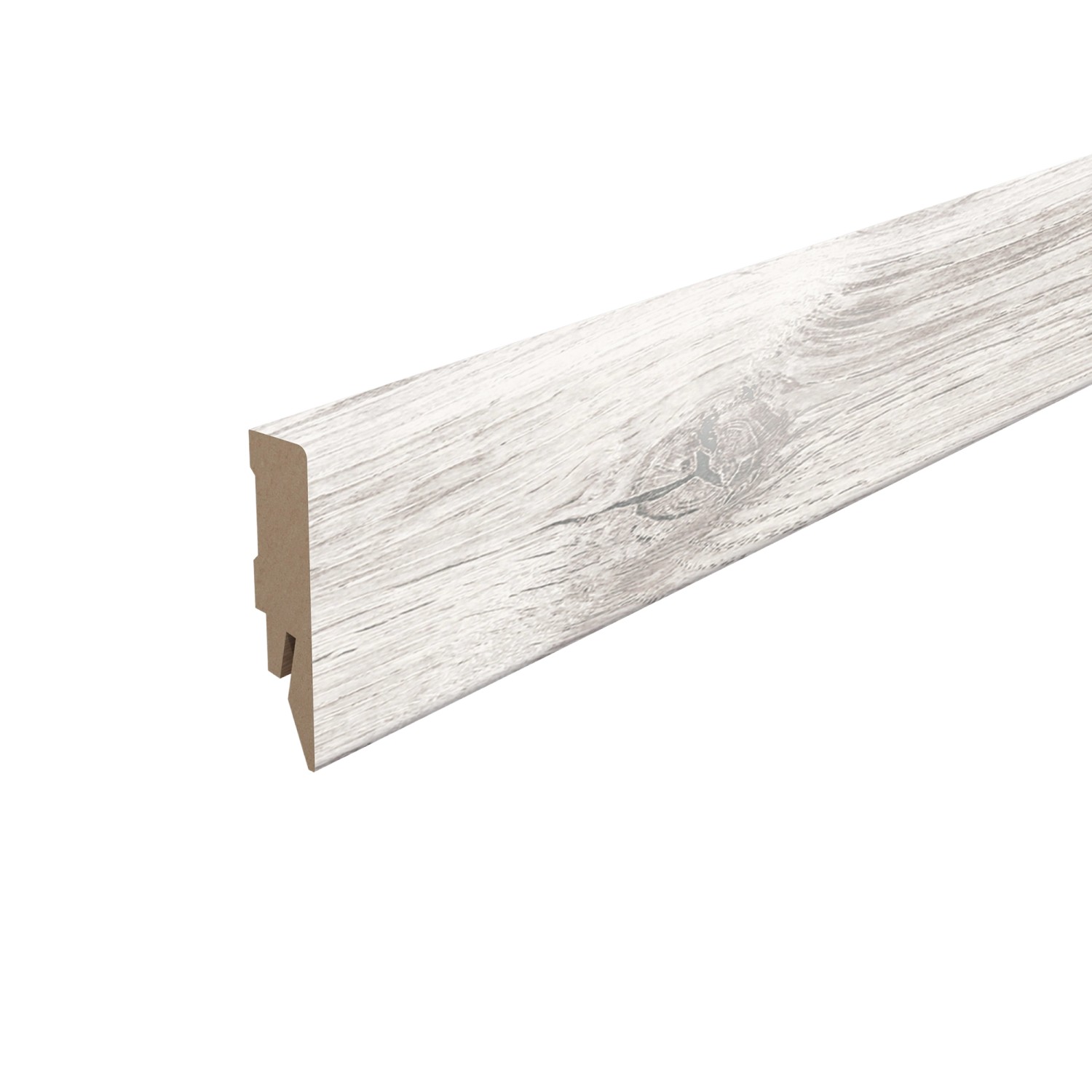Egger Sockelleiste L511 Kubisch für Fußboden Waltham 6 cm Eiche Weiß günstig online kaufen