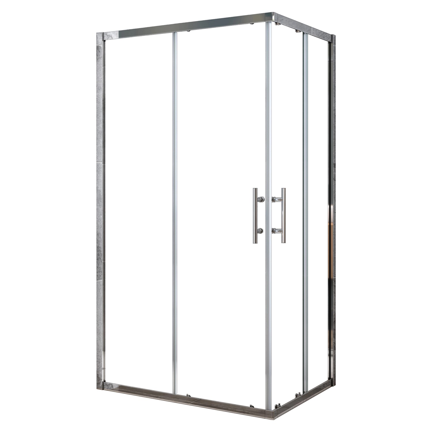 AICA Duschtür 120x80cm Schiebetür Höhe 185cm Duschkabinen Eckeinstieg 6mm E günstig online kaufen