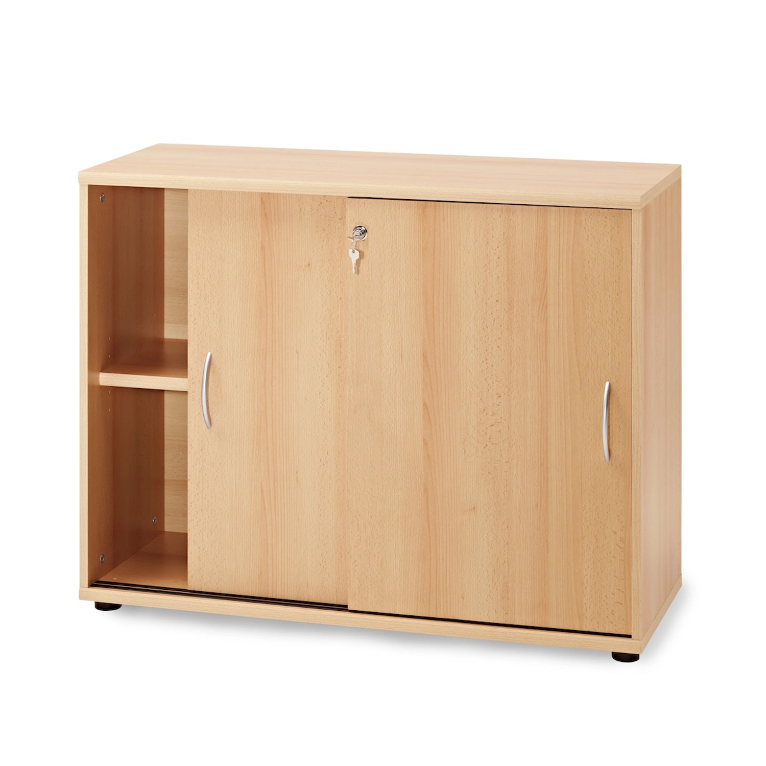 PROREGAL Schiebetürenschrank Lion Small HxBxT 76 x 100 x 40 cm 2 Fächern Bu günstig online kaufen