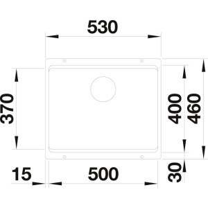 Blanco Unterbauspüle Etagon 500-U Granit Schwarz für Coloured Components