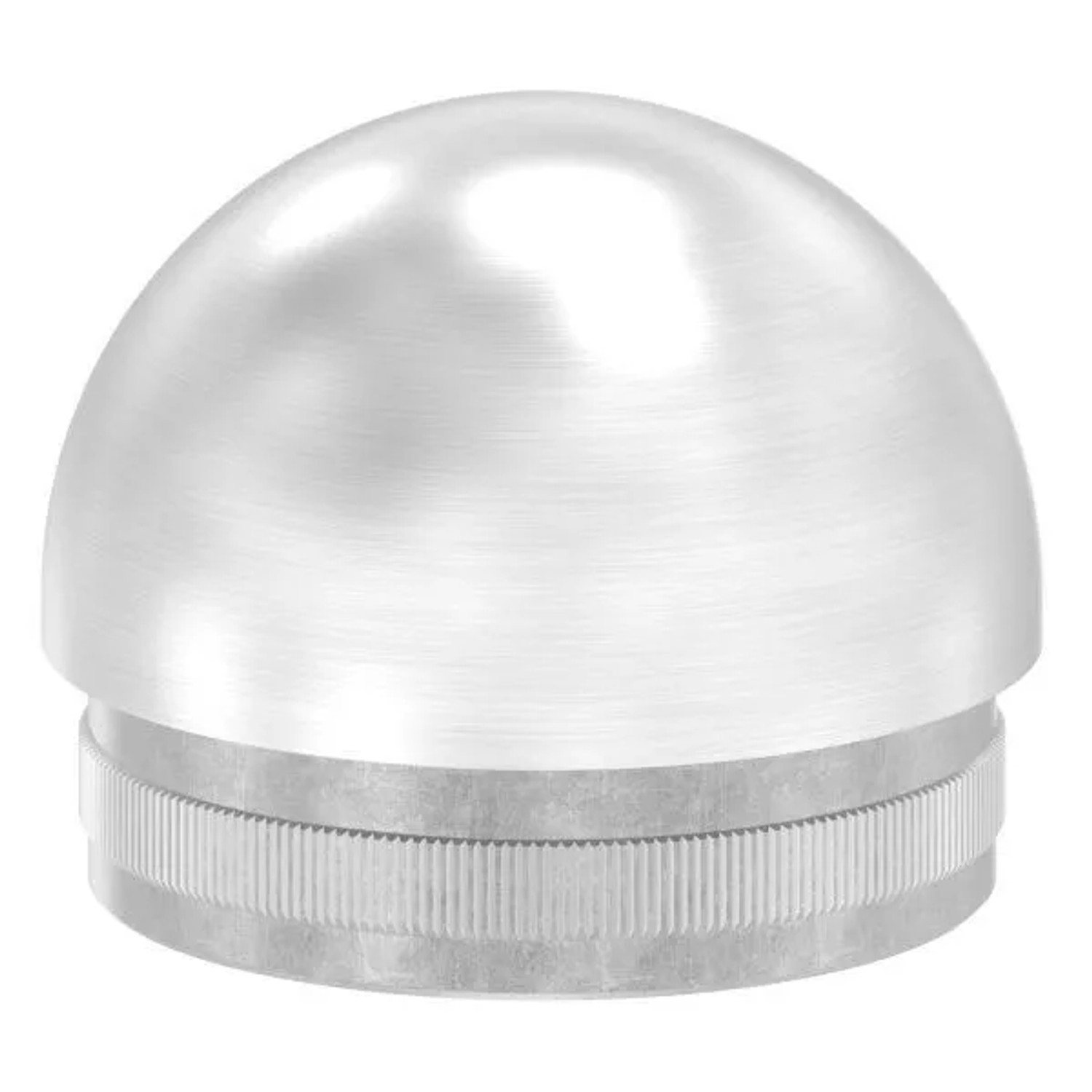 FeNau Einsteckkappe V2A Für Rohr Ø 48,3 mm Wandstärke 2,0 mm Halbrund Zum Einschlagen