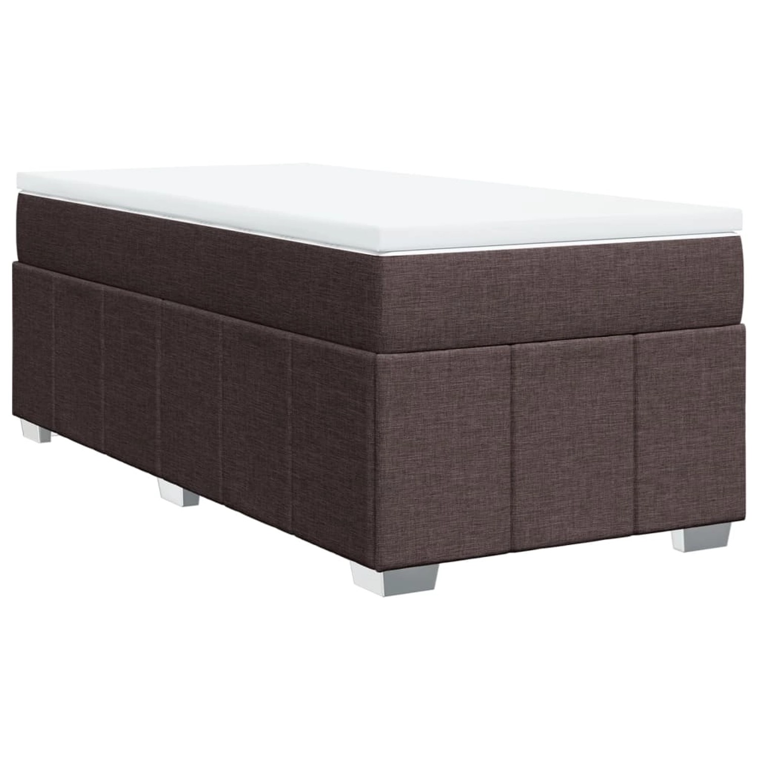 vidaXL Boxspringbett mit Matratze Dunkelbraun 80x200 cm Stoff 3285431 günstig online kaufen