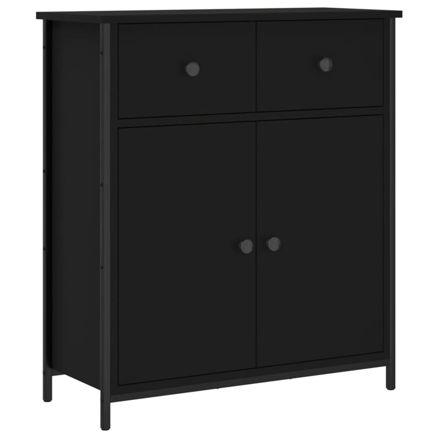 vidaXL Sideboard Schwarz 70x30x80 cm Holzwerkstoff 835524 günstig online kaufen