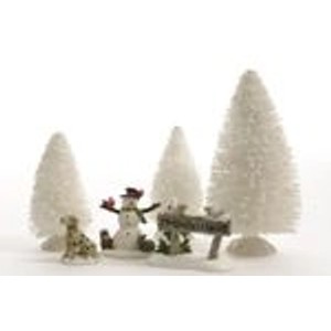 Kaemingk Weihnachtsdeko Baum Schneemann Hund Merry Christmas 6 Tlg