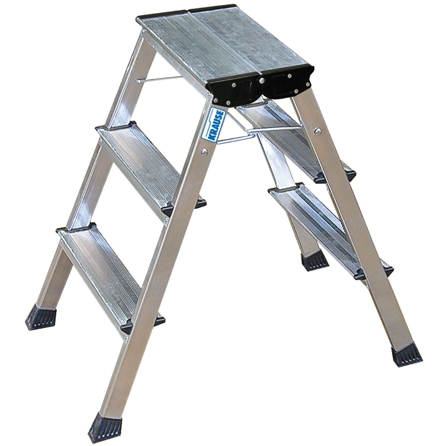 Krause Rolly Doppel-Klapptritt 2x3 Stufen Alu