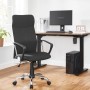 Ergonomischer, schwarzer Songmics Bürostuhl mit Stoffbezug, höhenverstellbar und neigbar.