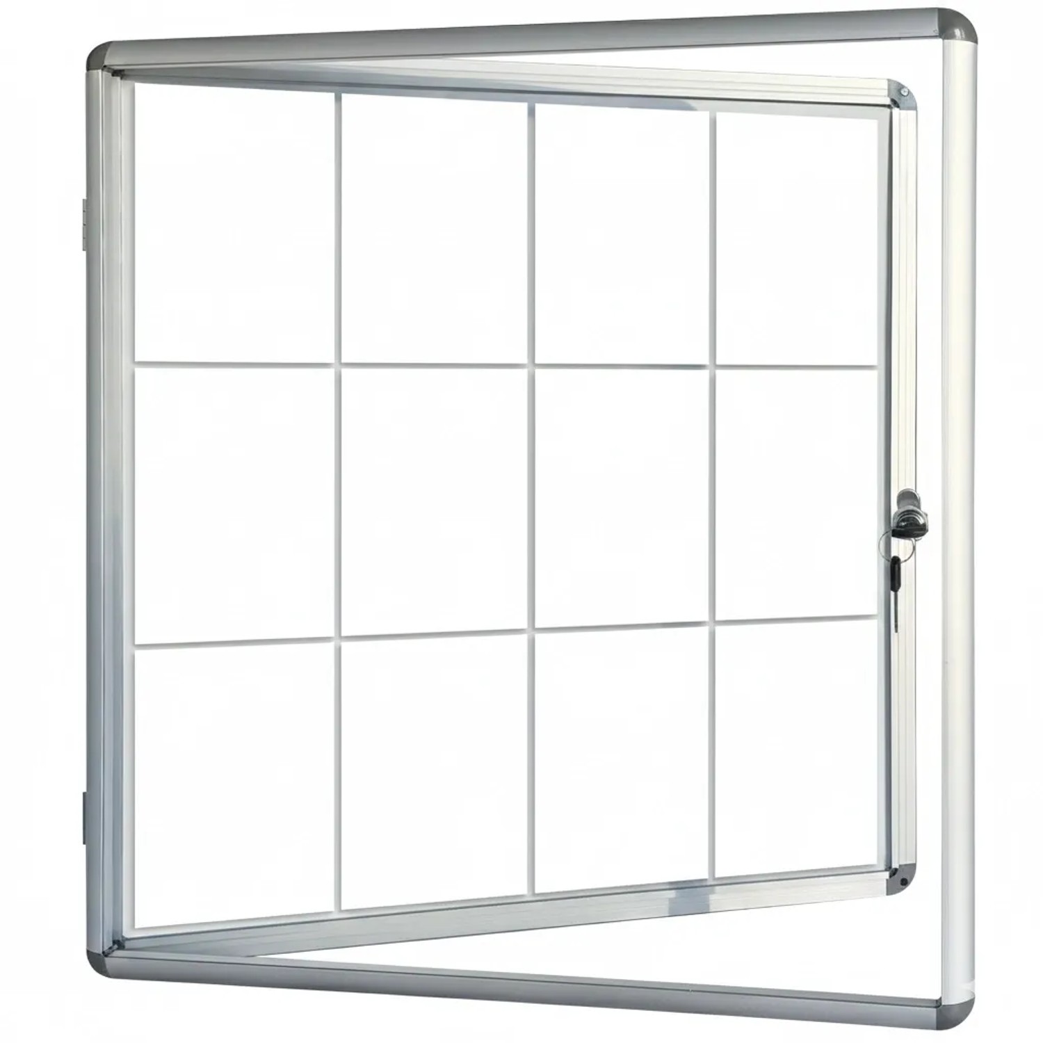 Floordirekt Schaukasten Premium Acrylglas Magnetisch Beschreibbar Alu-Rahmen 12 x A4