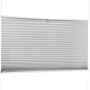 Hellgraues Thermo-Spannplissee Toledo, 120x130 cm, für Fenster, mit Easyfix-System.