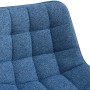 DELUKE Barhocker SYDNEY Blau Stoff Barstuhl Mit Lehne Tresenhocker Tresenstuhl_4