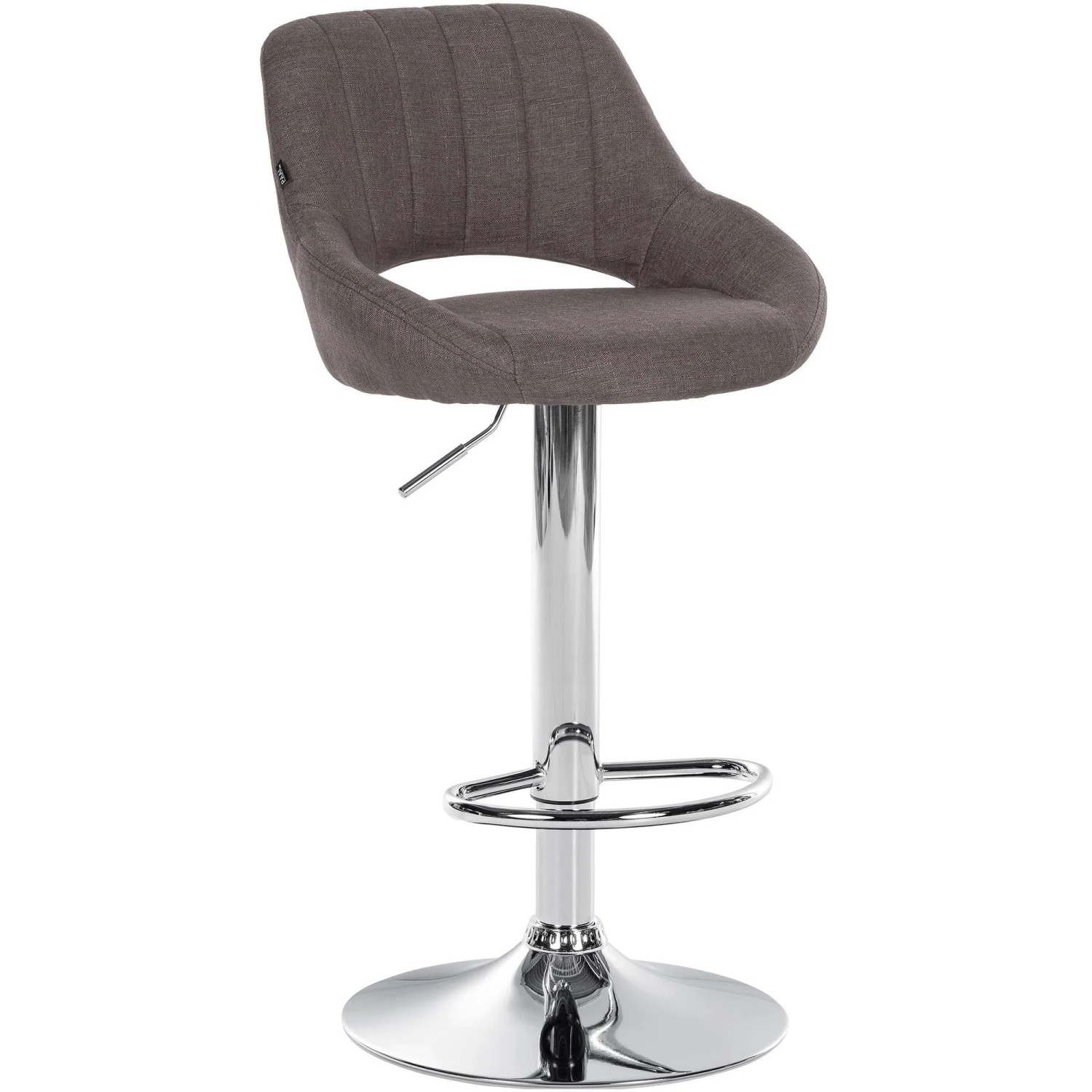 DELUKE Barhocker SEGAD Stoff Dunkelgrau 46,5x48x85cm Silber Barstuhl Mit Lehne Tresenhocker Tresenstuhl