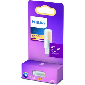Philips G9 LED-Leuchtmittel, 4,8W, warmweiß, 570 Lumen, EEK: E, 6 x 1,9 cm (H x Ø).