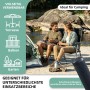 CCLIFE Gartenstuhl Hochlehner Balkonstuhl 2er Set Klappbar 7 Fach Verstellbar Bis 150kg Dunkelgrau_6