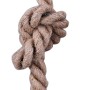 Retro Pendelleuchte Rope in Altmessing, 1-flammig, mit Leinenkabel und Knoten, 150 cm.