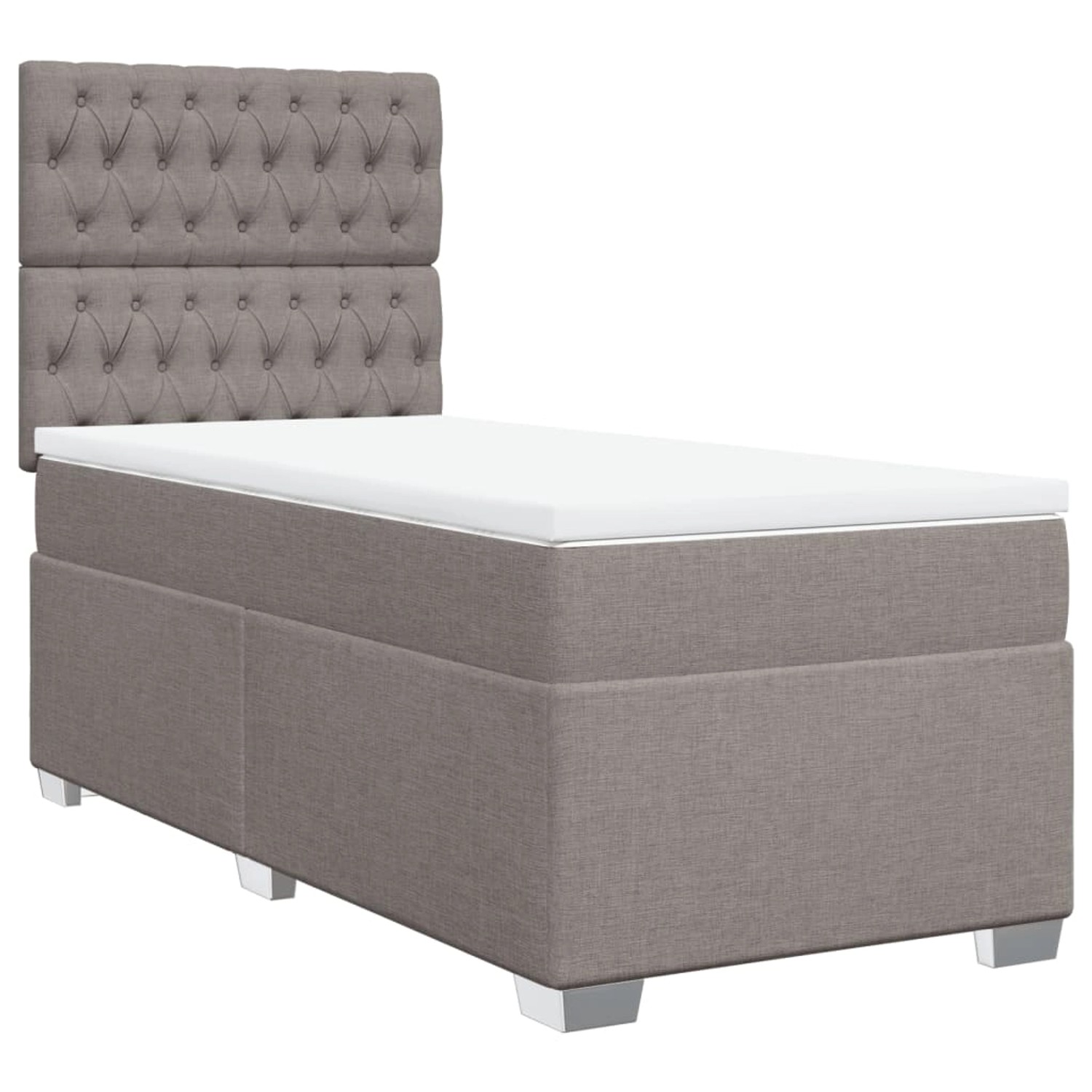 vidaXL Boxspringbett mit Matratze Taupe 90x200 cm Stoff2105563 günstig online kaufen