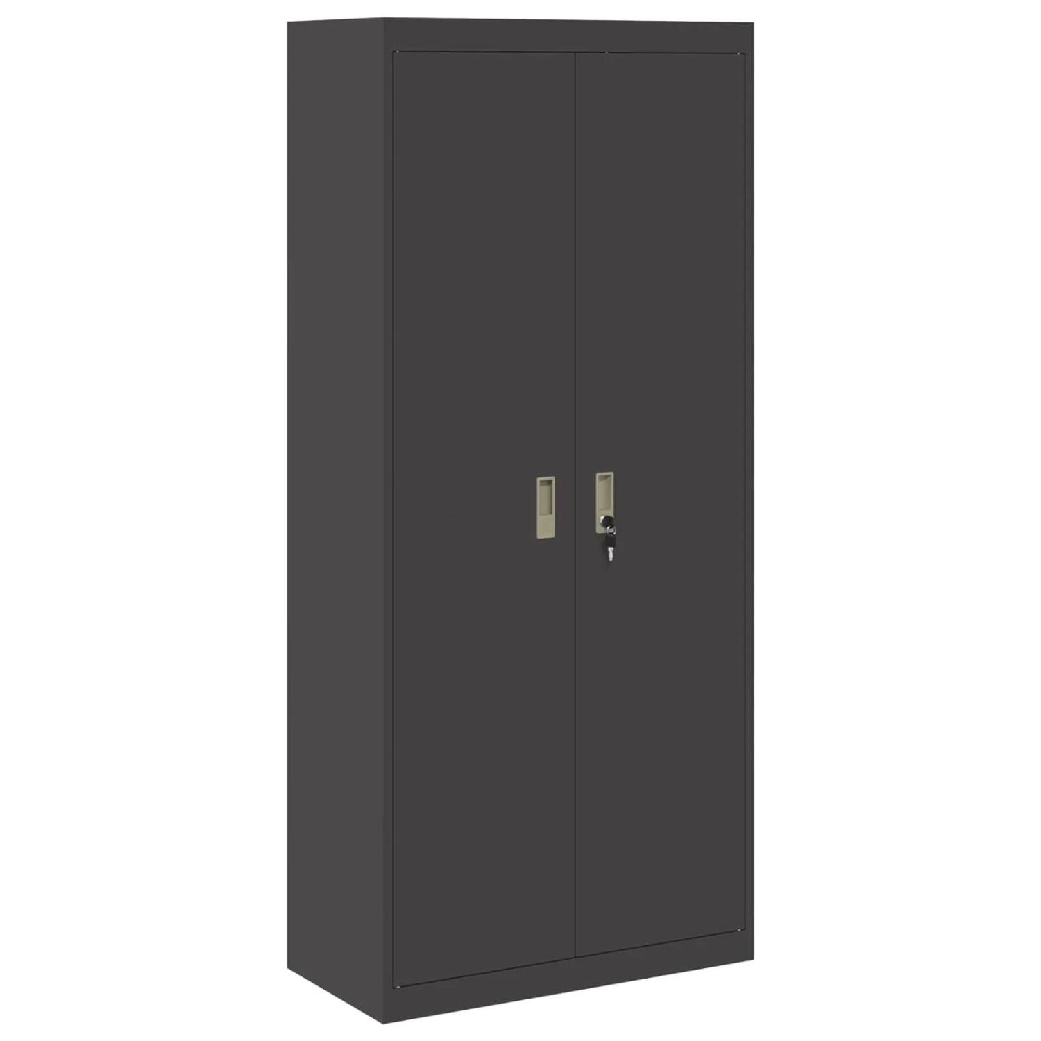 vidaXL Aufbewahrungsschrank 2 Stk Schwarz 80 x 40 x 180 cm Stahl 3406184