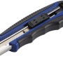 LUX Cuttermesser Comfort, 100mm, blau-schwarz, mit ergonomischem Griff und Klingenarretierung.