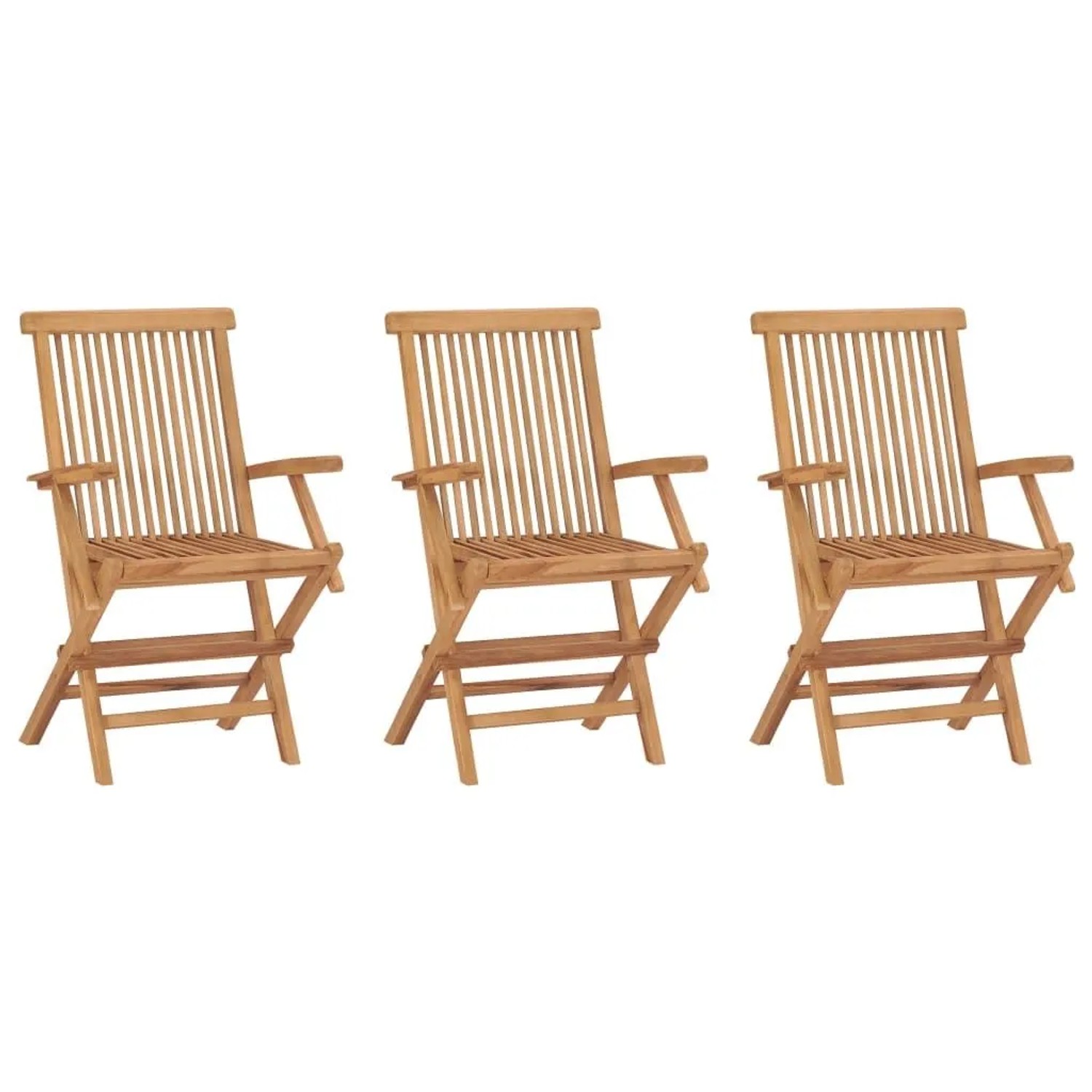 vidaXL Klappbare Gartenstühle 3 Stk Massivholz Teak 315444 günstig online kaufen
