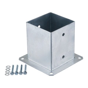 SOTECH Pfostenträger Bodenanker Zum Aufschrauben Vierkant 120 x 120 mm Feuerverzinkt