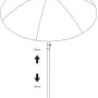 Abbildung des Axi Sonnenschirms, blau-weiß, Ø 125 cm, höhenverstellbar von 110 bis 175 cm.