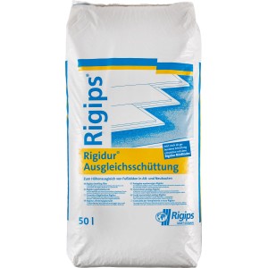 Sack Rigips Rigidur Ausgleichsschüttung 50L für den Fußbodenausgleich im Alt- und Neubau.