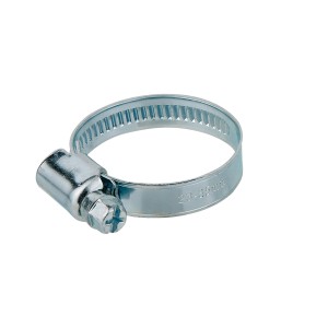 Verzinkte Kirchhoff Schlauchklemme, 9 mm breit, Spannbereich 23-35 mm, 2 Stück.