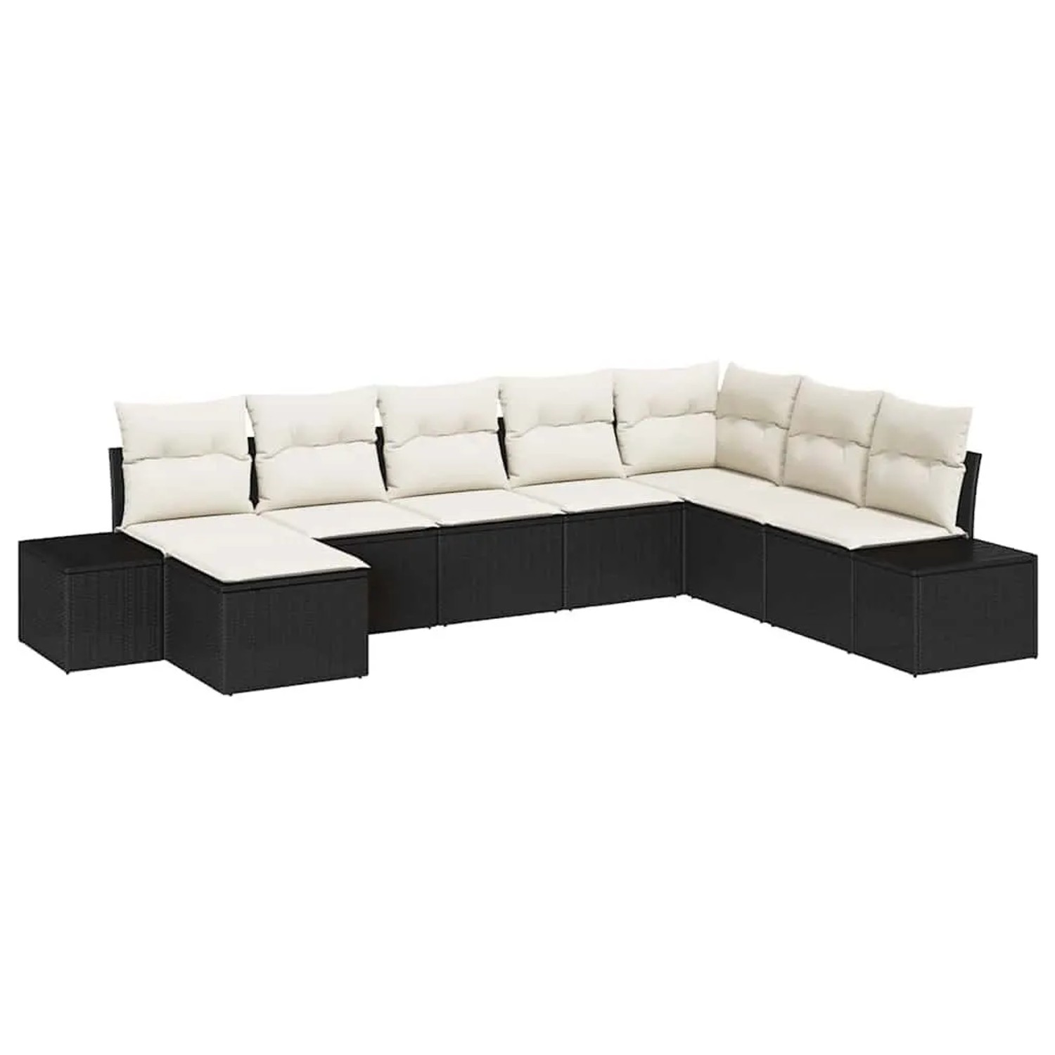 vidaXL Gartensofa-set mit Kissen 8-Tlg Poly-Rattan 3347177 günstig online kaufen