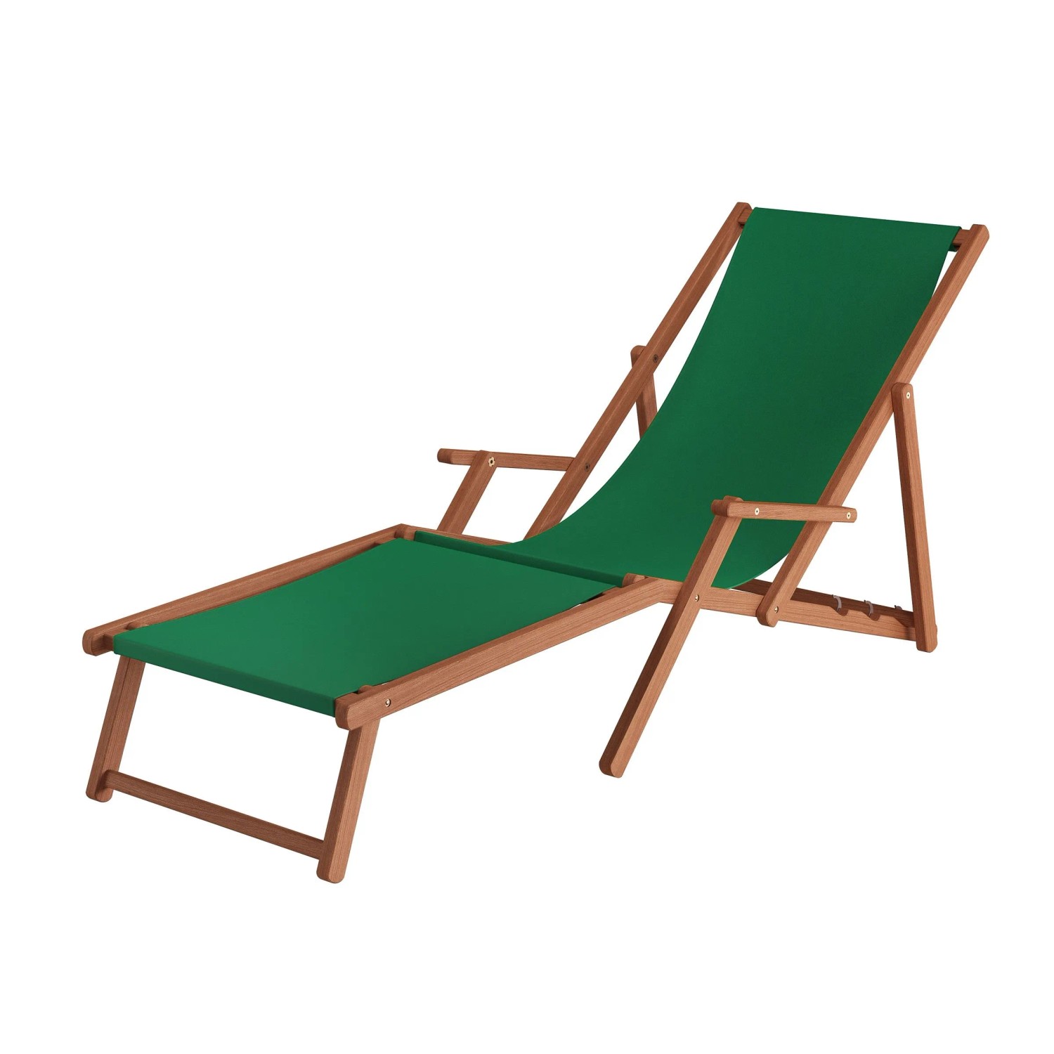 Erst-Holz Liegestuhl XXL Sonnenliege Holz Deckchair aus Buche 10-500 Grün günstig online kaufen