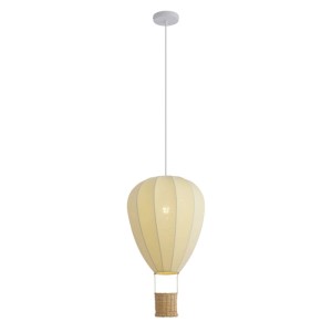 QAZQA Kinder-Pendelleuchte Beige Heißluftballon Air Balloon
