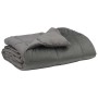vidaXL Sommerdecke Gepolstert Hellgrau 140 x 200 cm Mikrofaser 42025918