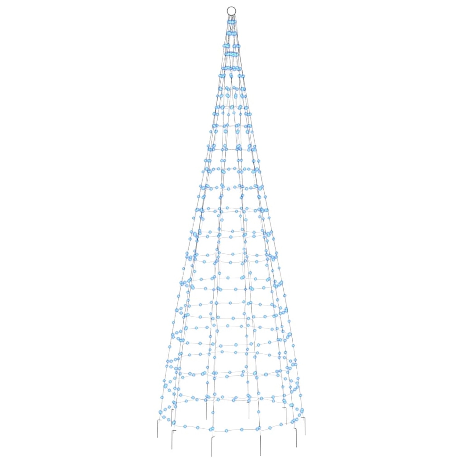 vidaXL LED-Weihnachtsbaum für Fahnenmast 550 LEDs Blau 300 cm 358115