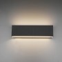 Moderne LED-Wandlampe Concha in Anthrazit von Trio Leuchten, 8x28 cm, für stimmungsvolle Beleuchtung.