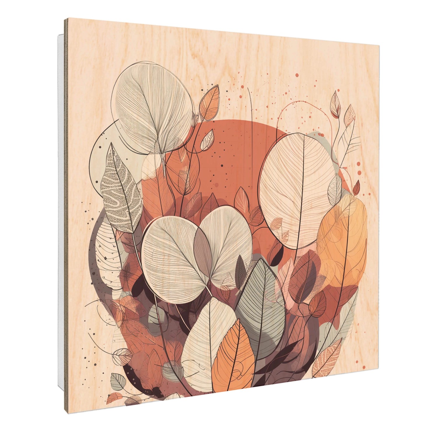 Banjado Schlüsselkasten mit Holzfront 30x30cm Weiß Scharnier Links 50 Haken günstig online kaufen