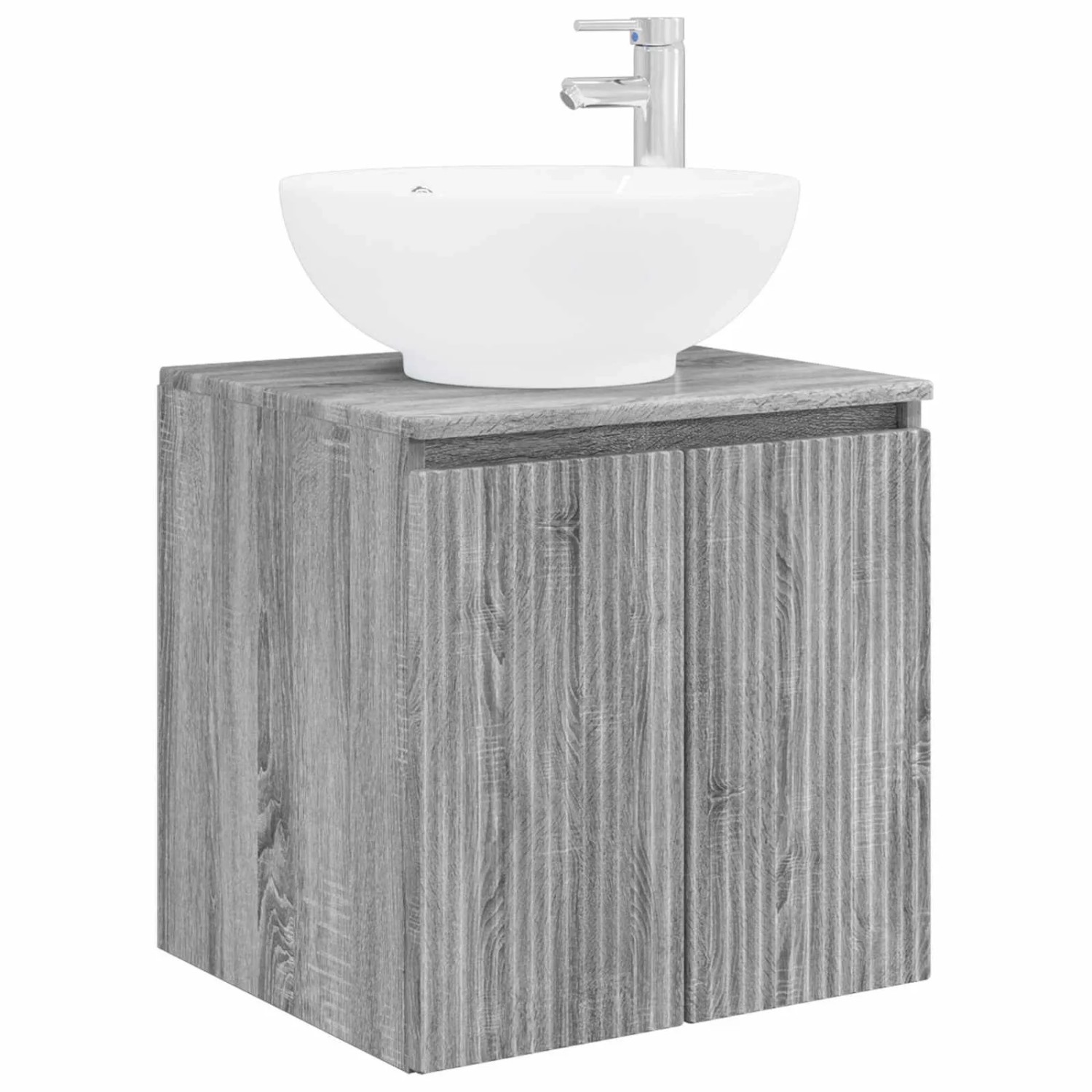 vidaXL Wandmontierte Waschtisch Grau Sonoma 49,5 x 44,5 x 65 cm 890448
