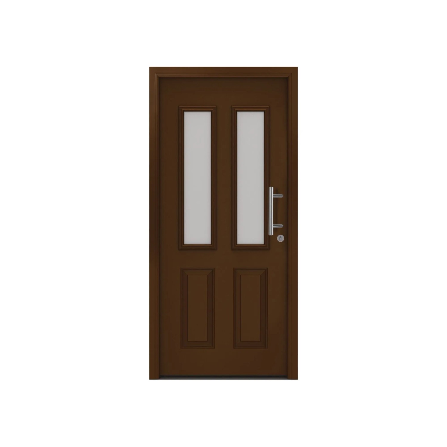EcoStar Haustür IsoPro Secur IPS 410S Terrabraun 110 cm x 210 cm DIN Links