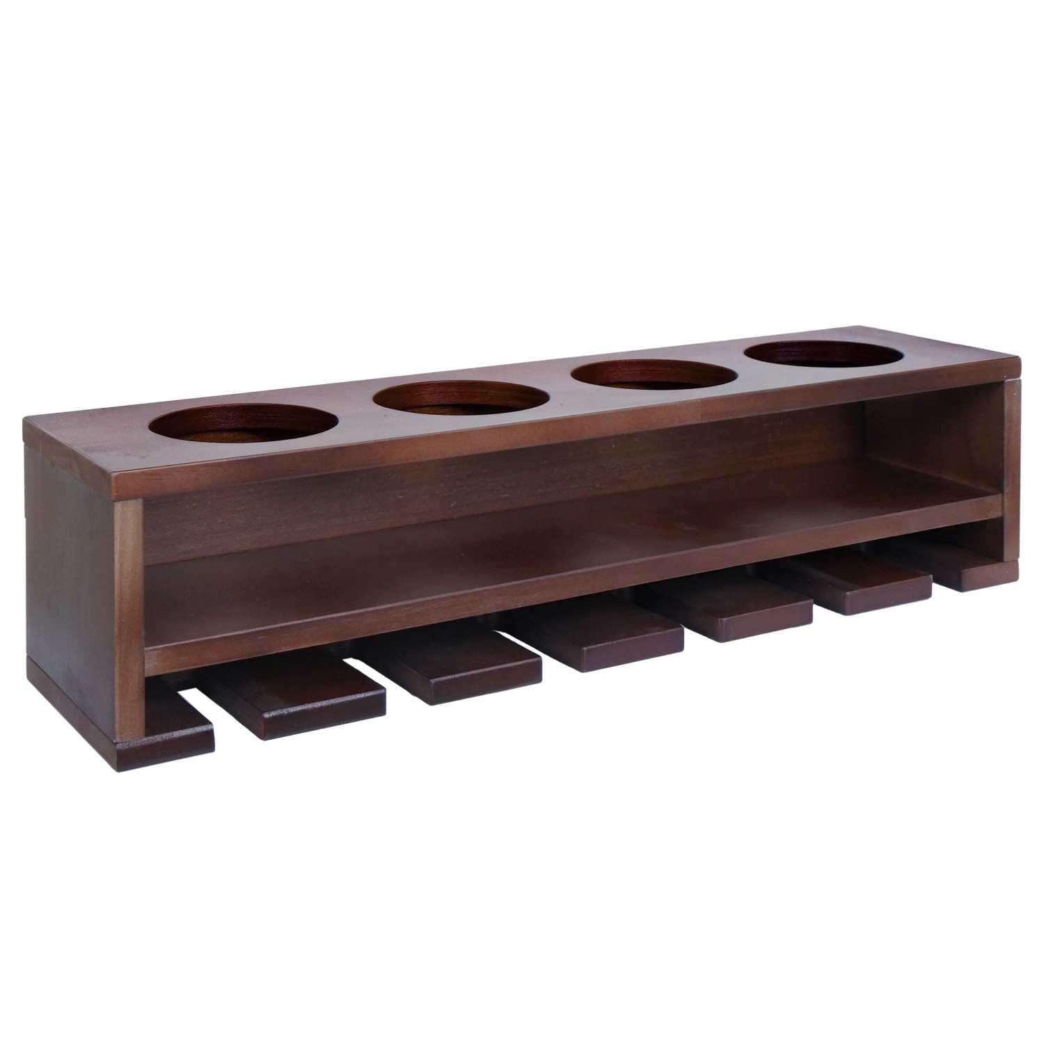 MCW Weinregal P21 Für 4 Flaschen/6 Gläser Holz 12x48x12cm Braun