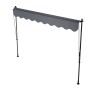 Graue Juskys Klemmmarkise Kapstadt 300x120 cm für Balkon & Terrasse.
