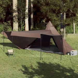 vidaXL Tipi-Familienzelt 8 Personen Braun Wasserdicht 4009450