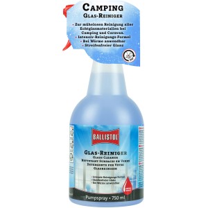 Ballistol Camping Glas-Reiniger, 750ml Flasche für streifenfreie Reinigung im Campingbereich.